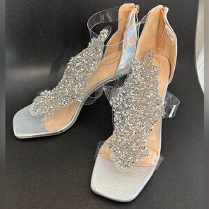 New!! Elegant Clear Platform Women's Heels
